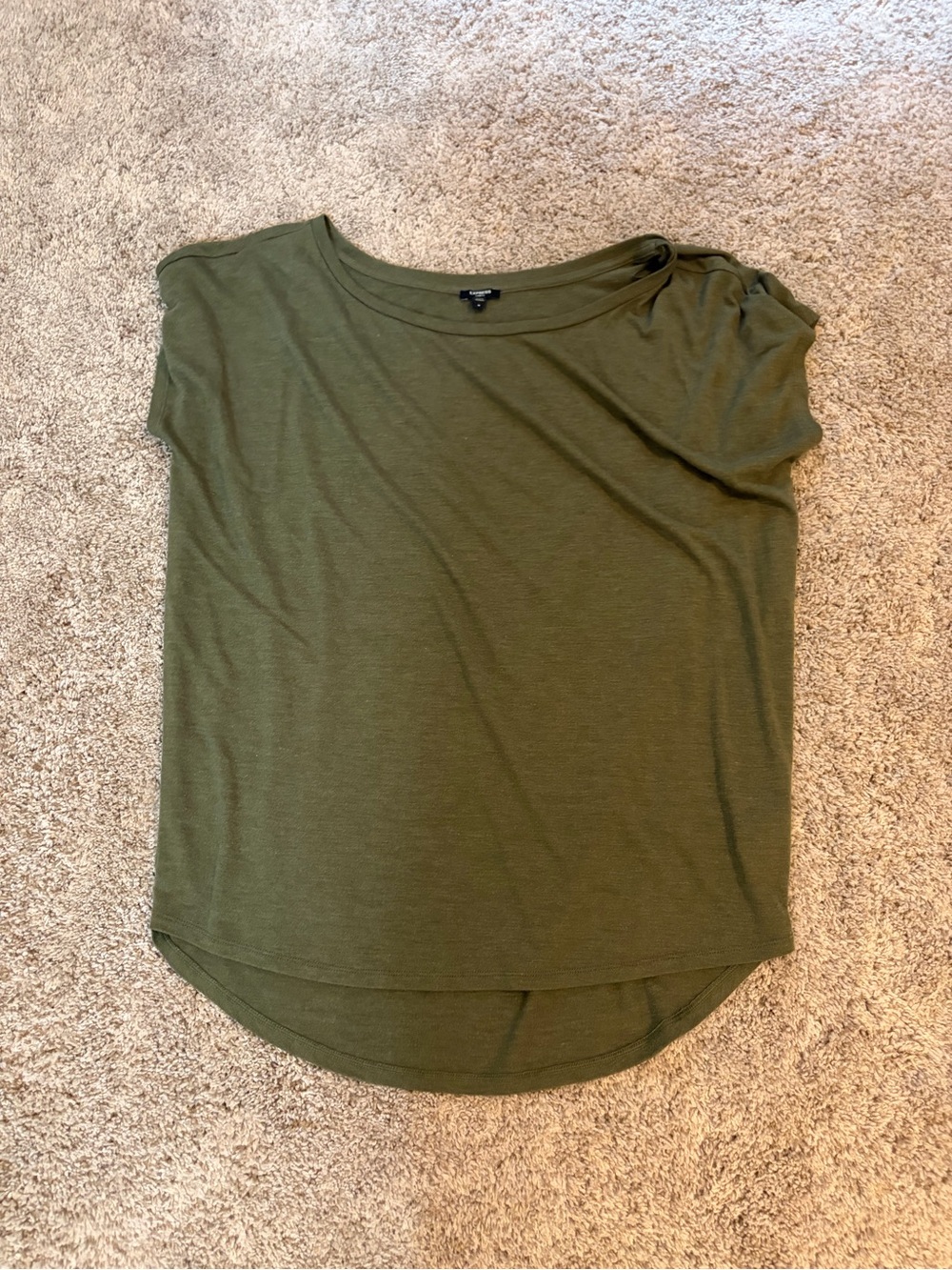 Express Olive Green Short Sleeve Tee